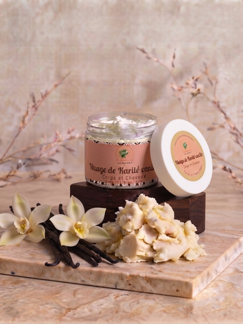 Nuage de karité vanille – Chantilly de karité pour peau, cheveux & barbe
